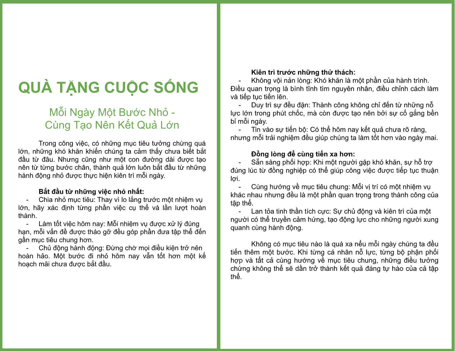 Quà Tặng Cuộc Sống